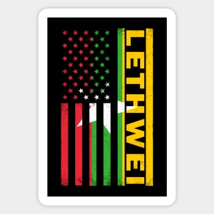 Lethwei Myanmar USA flag Sticker